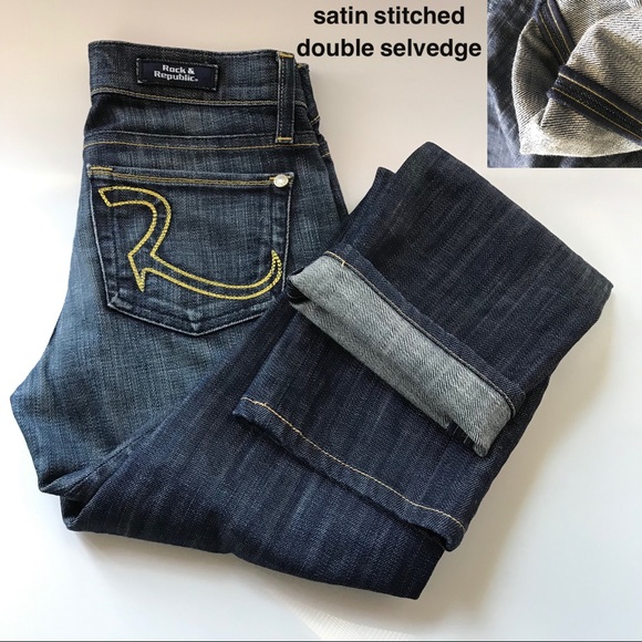 Rock & Republic Cosbie Cropped Stick Deep Indigo - Picture 7 of 8